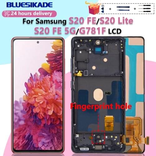 6.5" Original For Samsung Galaxy S20 FE LCD S20 Lite Display G780 Screen Touch Digitizer For Samsung S20 FE 5G LCD Replacement