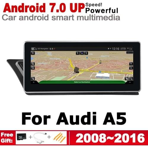 IPS Android 7.0 up Car Multimedia Player GPS Navigation For Audi A5 8T 8F 2008~2016 MMI Original Style HD Screen 2GB+32GB WiFi