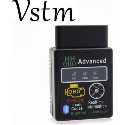 HOBD Diagnosis Scanner V2.1 OBD2 HH OBD ELM327 Works Android Torque Bluetooth ELM327 HH OBD Interface ELM 327 Free Shipping