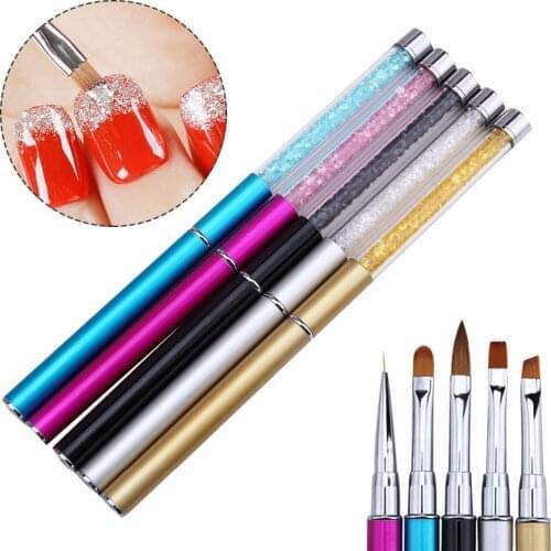 Nail French Line Brush Acrylic UV Gel Art Carving Brush Painting Pen Grid Stripes Drawing Manicure Tools Dotting Manicure Tool