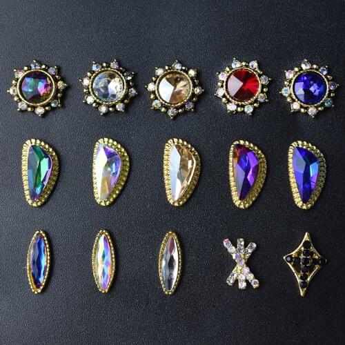 10Pcs 3D Alloy Wings Rhinestones Charm Crystal Diamonds Stone Strass Nail Art Decorations Jewelry Accessoires new arrival 2019