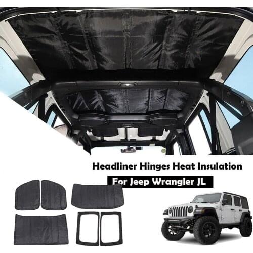 Headliner Hinges Heat Insulation Insulation Rear window for 4Door for Jeep Wrangler JL 2018 2019 6pcs