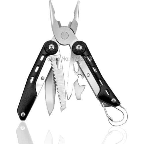 New Arrival 10 in 1 Multi Functional Pocket Tools Pliers with Knife SAW Bottle Can Opener Scerewdriver for Camping and Hiking