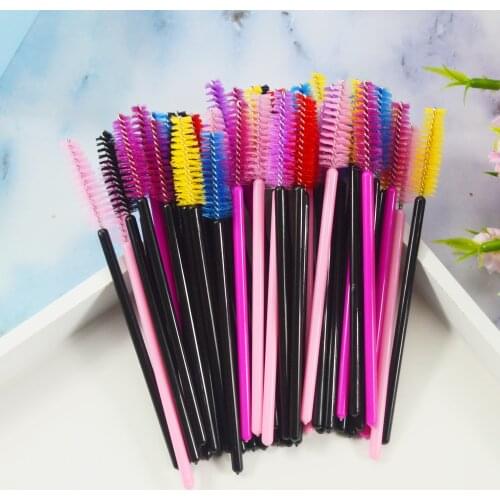 New 50pcs/Pack Disposable Eyelash Brushes Makeup Mascara Applicator Wand Eyes Lip Cosmetics Brushes Eye Lashes Cosmetic Brush