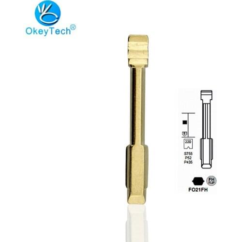 OkeyTech 1PC FO21 Metal Blank Uncut Flip KD Remote Key Blade Type #90 Key Shell For Ford Mondeo KD900 Modified Blade