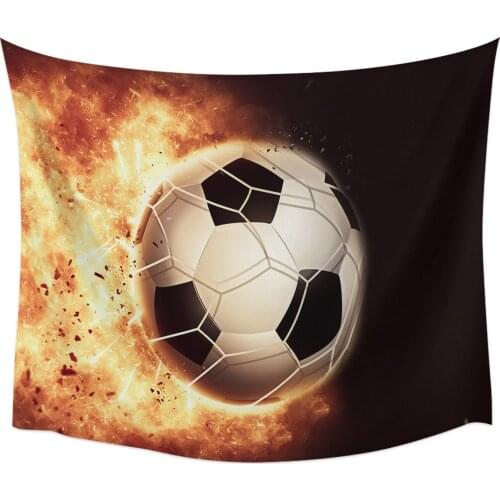 Flame Football Shooting Sport Athletics Tapestry Wall Hanging Home Wall Decor Blanket Bedroom Tapestry Yoga Mat