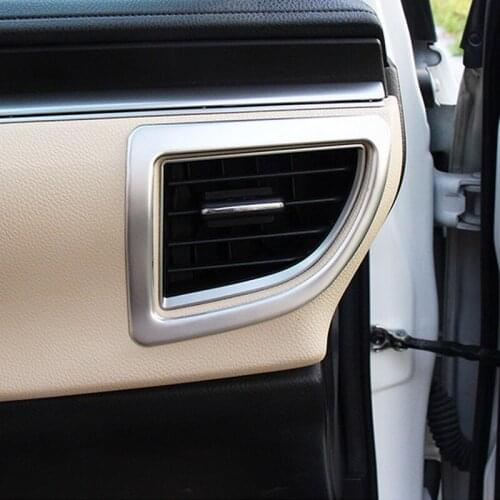 SBTMY 2PCS/SET Stainless steel decorative frame on both sides of air conditioner meter outlet For Toyota corolla levin 2017