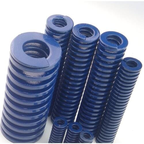 Od 14mm Id 7mm Light Duty Blue Spiral Stamping Compression Die Spring