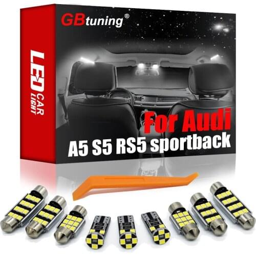 GBtuning Canbus LED Interior Light Kit 20PCS For Audi A5 S5 RS5 Sportback (2009-2015) Vehicle Ceiling Dome Map Bulb Accessories