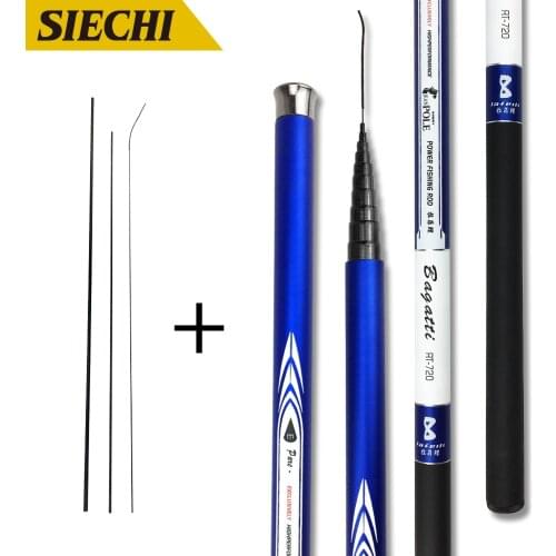 SIECHI Carbon Fishing Rod Carbon Telescopic Fishing Rod Ultra Light Carp Stream Hand Pole Carp Feeder 2.4M-7.2M Fishing Pole