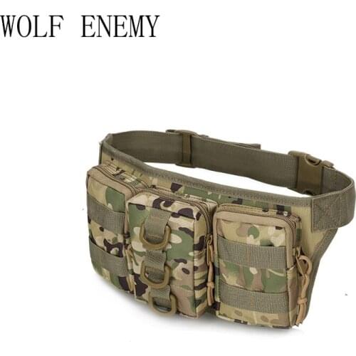 800D Oxford Outdoor Bags Military Tactical Molle Waist Pack Bag Camouflage Travel Sport Belt Bag Storage Pouch for Cycling Hike