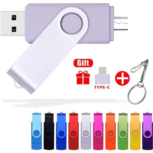 OTG Cle USB 3 In 1 Flash Drive 64gb 32gb 8gb 16gb 4gb USB 2.0 Pendrive USB Stick Flash Drive for Android Smartphone Custom Logo