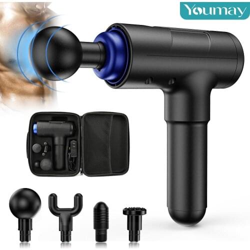 Youmay Massage Gun Deep Fascia Gun Sport Therapy Muscle Massager Body Relaxation Pain Relief Slimming Shaping Massager