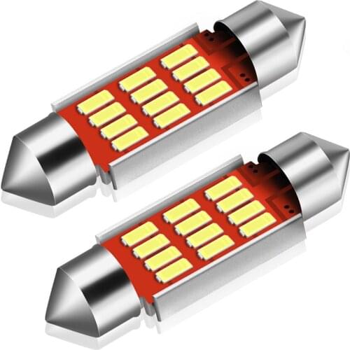 2pcs 36mm 6418 DE3425 Led Festoon C5W Car Dome Map Trunk Bulb License Plate Light For Audi A3 8P 8L 8V A4 B6 B7 B8 B9 A6 C6 C4