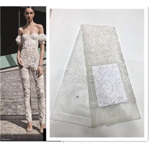 4BZL-20.42501 New design good looking french lace fabric african lace fabric with embroidery mesh tulle fabric