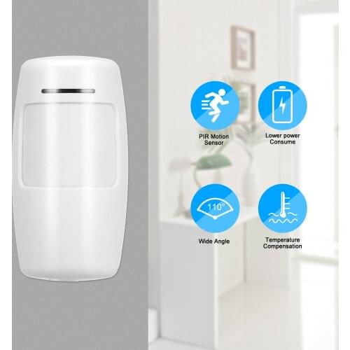 433MHz Wireless PIR Motion Sensor Passive Infrared Detector For Home Burglar Security Alarm System without Batteries