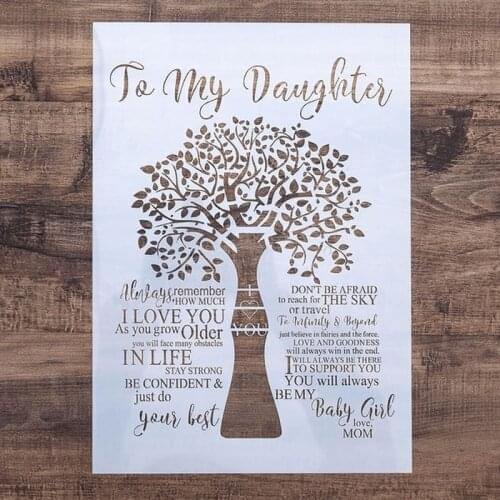 A4 A3 A2 Size DIY LetterTree Craft Mandala Stencil for Wall Painting Scrapbooking Stamping Stamp Album DecorEmbossing Paper Card