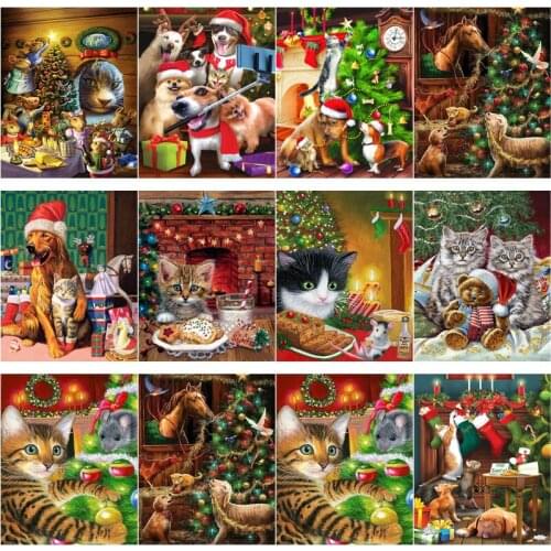 5D Diy Diamond Painting Cat Diamond Embroidery Full Round&square Drill Diamond Mosaic Cross Stitch Home Decor Handcraft