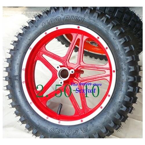 Free shipping Rubber Motorcycle Tyre 2.50-10 Inner Tube outer tyred rear /front hub