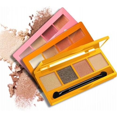 HOREC 4 Colors Shimmer Makeup Eyeshadow Palette Luminous Series Charming Eye Shadow in One Palette Blush Makeup Set for Beauty