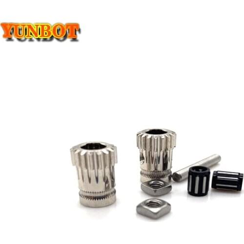 3d Printer parts Drivegear kit dual drive gear extruder kit Cloned Btech Dual Gears Prusa i3 Steel Pulleys Kit Gears Extrusion