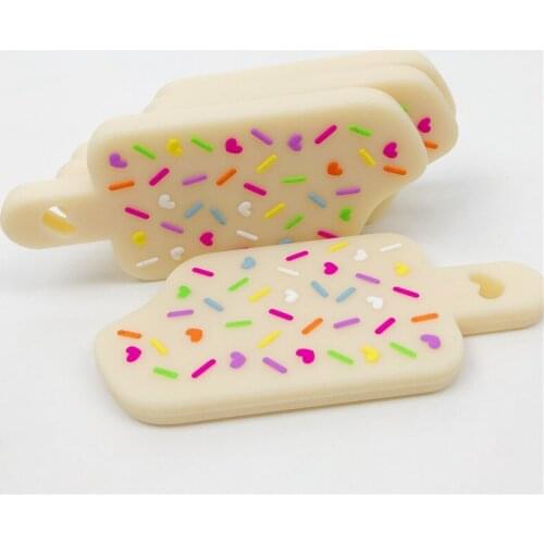 Baby Teether 1pc Silicone Popsicle Shaped Pendant Craft Supplies & Tools Materials Charms Teething Jewelry