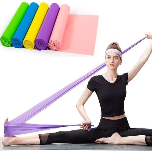 1.5/1.8m TPE Yoga Resistance Bands Pilates Fitness Elastic Stretch Bands Gym Training Workout Elastic Exercise Sport Equipment