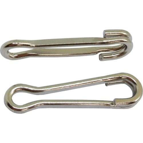 INFOF 200/500/1000pcs Swivels Fishing Snap Hawaii Snap #1-#6 Steel Fishing Connector Carp Fishing Lure Hook Speed Clips