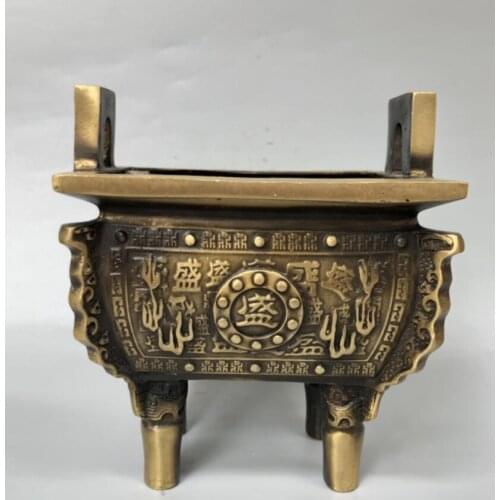 China brass archaize Incense burner crafts statue