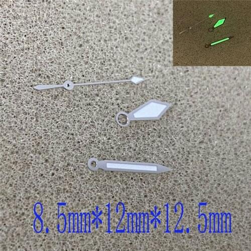 Watch Hands Creative Silver Green Luminous Watch Pointer for NH35/NH36 Automatic Movement