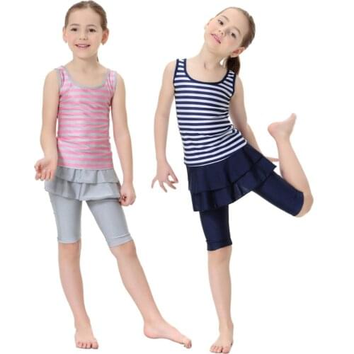 Girls Two-Piece Swimsuit Bathing Set Kids Muslim Baby Swimwears Bathing Suit Children Modest Burkinis