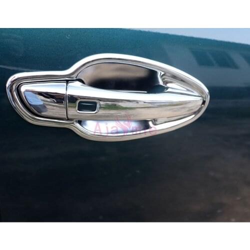 For Peugeot 5008 3008 2017 2018 Front and Rear Door handle Cover Bowl Insert Trim Panel Chrome Car Styling Accessories