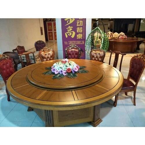 Antique Style Dining Table, 100% Solid Wood round dining table Set big size modern DS66D