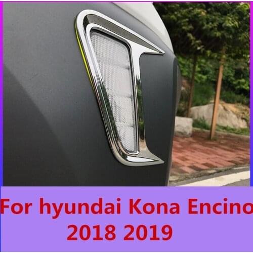 Front bumper reflective frame wheel eyebrow trim Interior decoration Car accessories For Hyundai Kona 2015-2020