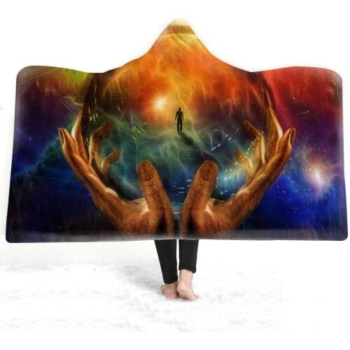 Eye Hooded Towel Mandala Bath Towel With Hood Hand Wearable Beach Wrap Peacock Feather Summer Blanket