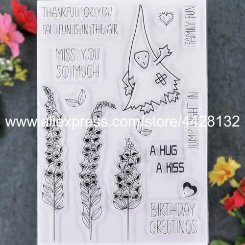Birthday Greetings Family Fun Miss you Scrapbook photo cards rubber stamp clear stamp transparent stamp 20121219