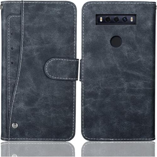 Luxury Wallet TCL 10 SE Case 6.52" Vintage Flip Leather Business Protective Cover For TCL 10 SE Case With Card Slots