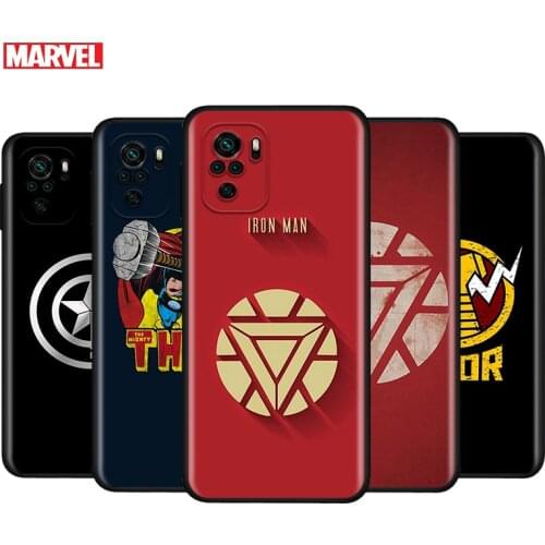 Marvel Avengers Hero Logo For Xiaomi Redmi Note 10S 10 9 9S 9T 8T 8 7 6 5 Pro Max 5A 4X 4 5G Soft Silicone Phone Case