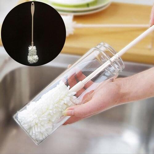 White Color Cup Brush Kitchen Cleaning Sponge Brush For Wineglass Bottle Coffe Tea Glass Cleaner Family Washing Brushes Tools