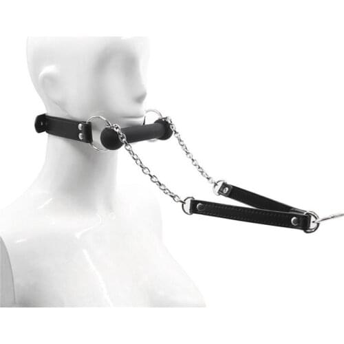 Unisex Silicone Horse Bit Mouth Gag with Metal Reins Couples Gagging Mouth Pet Play Bondage SM Sex Toy Adult