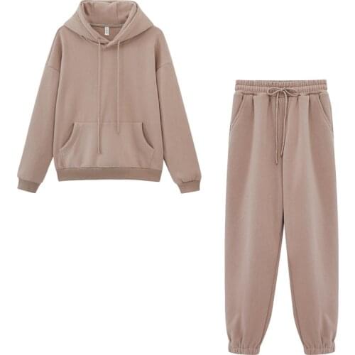 Toppies Womens Tracksuits Sports Pants Suit Two Piece Set Casual Fleece Hoodies Sweatshirts Female Jacket Sweatpants Clothes