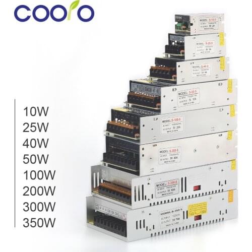 LED Driver DC5V Lighting Transformer Power Adapter For LED Strip light Switch Power Supply 2A 5A 8A 10A 20A 40A 60A 70A