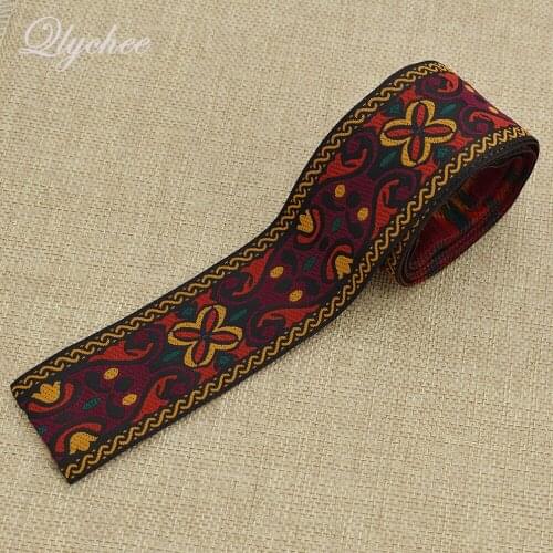 2 Yards Vintage Ethnic Flower Butterfly Embroidery Lace Fabric For Garment DIY Sewing Ribbon Cloth Accessories