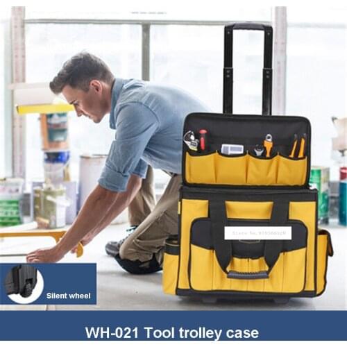 WH-021 Trolley Wheel Toolbox Multifunction Roller Type Tool Trolley Case Large Capacity Thickening Wear-resistant Trolley Bag