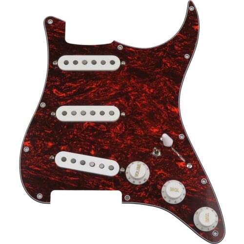 Guitar Pickups SSS Ainico 5 Single coil Pickups fully loaded Prewired Pickguard 7-Way type For Strat Guitar