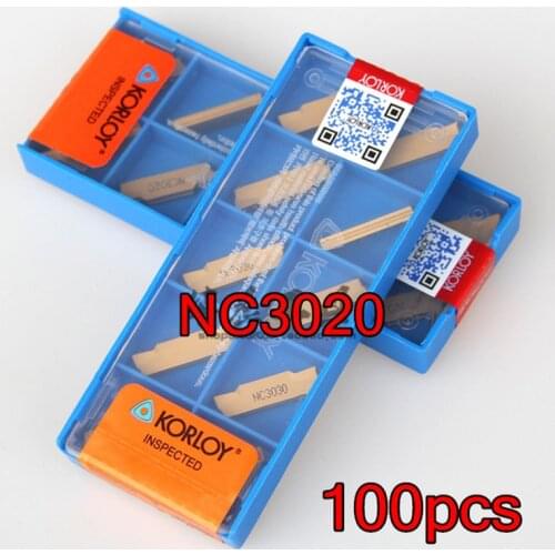100pcs/set MGMN150 200 250 300 400 500 NC3020 KORLOY CNC carbide insert NC3020 Processing steel CNC tools Free shipping