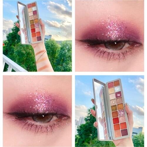 18 Colors Bright Color Eyeshadow Palette Matte Shimmer Eye Shadow Makeup Palettes Set Long Lasting Make Up Cosmetics