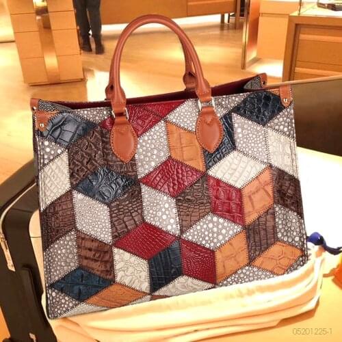 2021 New Vintage Designer Luxury Handbags Ladies Large Capacity Top-Handle Genuine Cowhide Leather Womens Shoulder Bags Purses