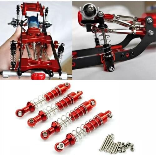 4PCS RC Car Metal Shock Absorber Spring Damper with screws Kit Replacement For WPL C14 C24 C34/MN 1:12 D90 D91 D96 MN99S Repair
