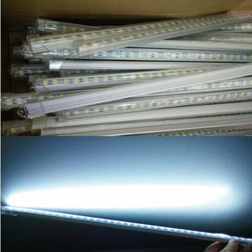 5pcs*50cm Factory Wholesale 50CM DC12V 72/84 SMD 5630 LED Hard Rigid LED Strip Bar Light with U Aluminum shell holder +pc cover